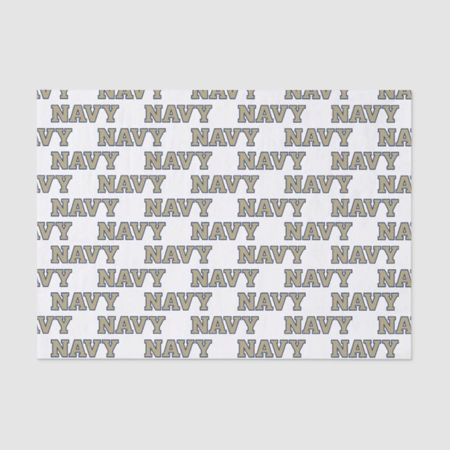 NAVY Text Logo | Graduation Tissue Paper (Front)