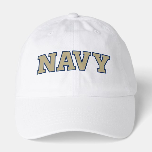 NAVY Text Logo Hat (Front)