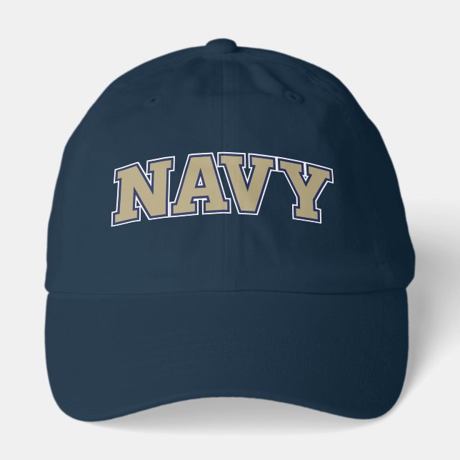 NAVY Text Logo Hat (Front)