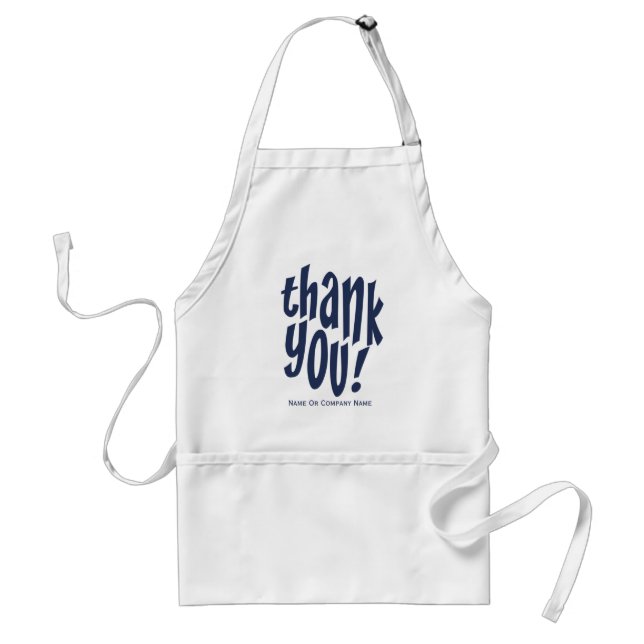 Navy Thank You Appreciation Adult Apron (Front)