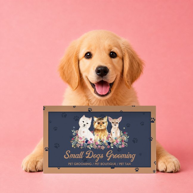 Navy Therapy Dog Handler Comfort Visits Business Card