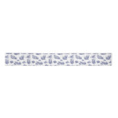 Navy Toile Satin Ribbon | Zazzle