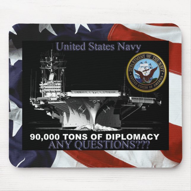Navy Tons of Diplomacy Mouse Pad (Front)
