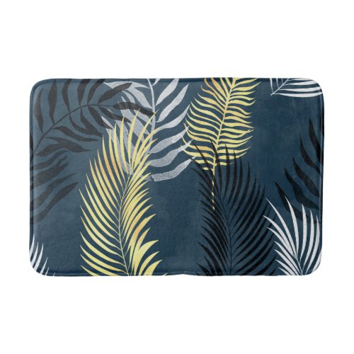 NAVY TROPICAL HAWAIIAN BATH MAT