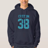 White & Turquoise Kids | Sports Football Jersey Hoodie | Zazzle