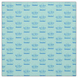 Navy Turquoise Key West Florida Nautical Sailboat Fabric