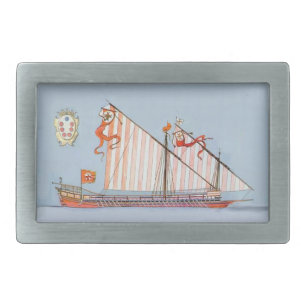 Navy Tuscany Medici Belt Buckle