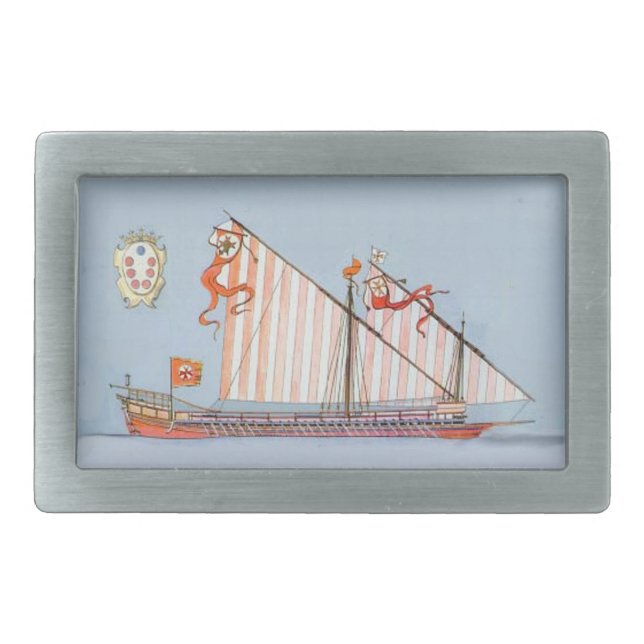 Navy Tuscany Medici Belt Buckle (Front)