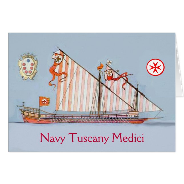 Navy Tuscany Medici Cards (Front Horizontal)