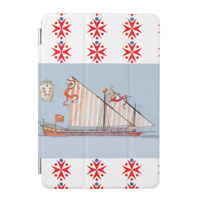 Navy Tuscany Medici iPad Mini Cover (Front)