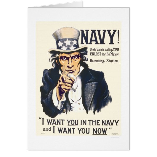 Navy!  Uncle Sam is calling you Cards (Front)