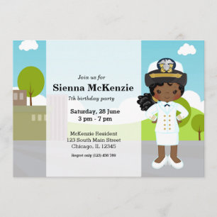 Navy uniform officer invitation