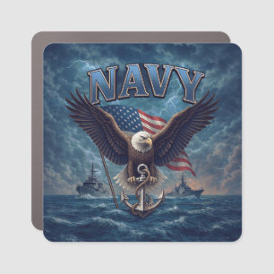 Navy USN Veteran Car Magnet