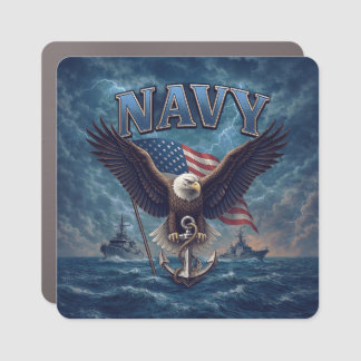 Navy USN Veteran Car Magnet