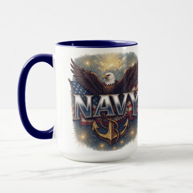 Navy USN Veteran Mug (Left)