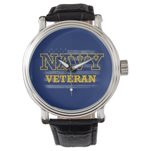 Navy Veteran and American Flag Dress Watch