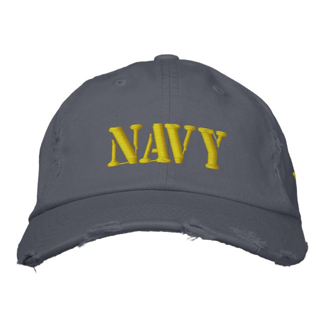 Navy veteran embroidered baseball cap (Front)