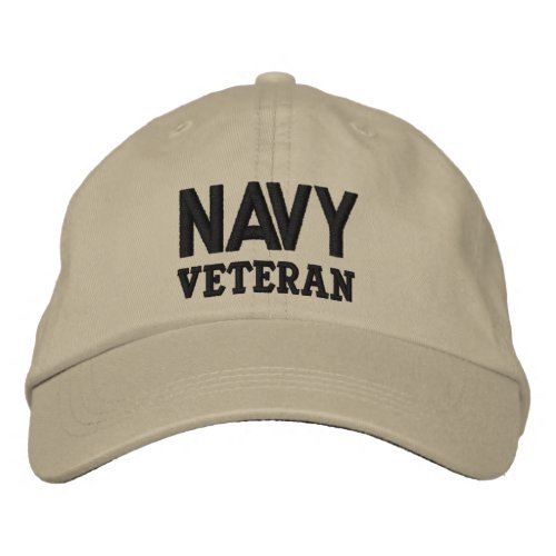 Navy Veteran Military Embroidered Baseball Hat