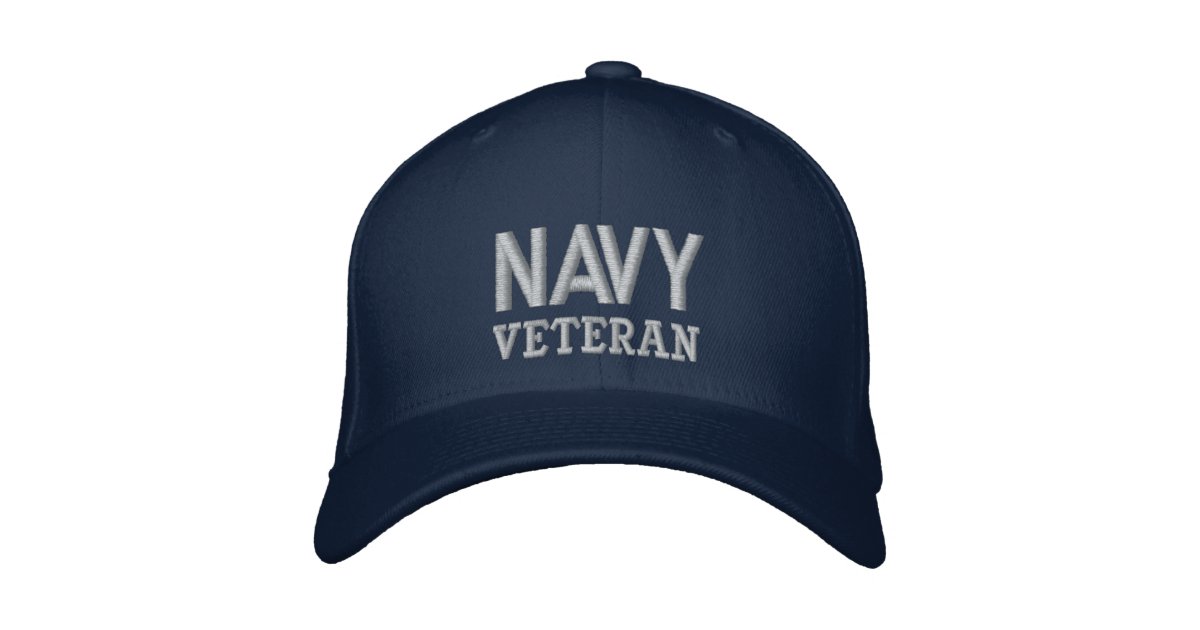 Navy Veteran Military Vet Embroidered Baseball Cap Zazzle