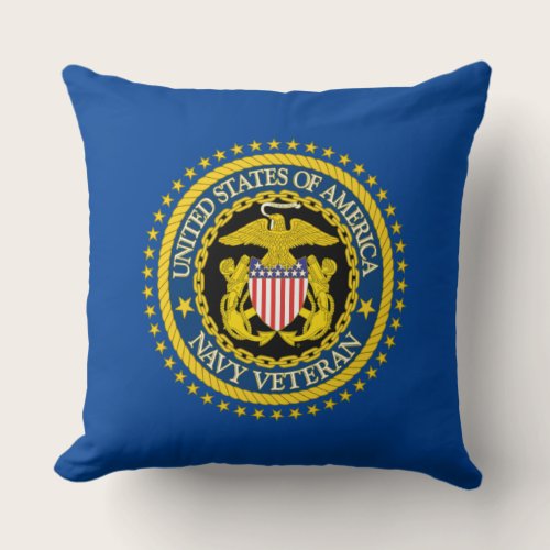 Navy Veteran Throw Pillow