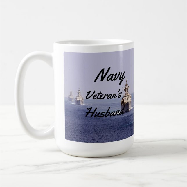 Navy Veteran's Husband Coffee Mug (Left)