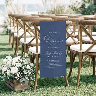 Navy Vintage Classic Reserved Loving Memory Banner