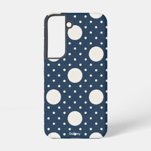 Navy Vintage Dots Samsung Galaxy S22 Case