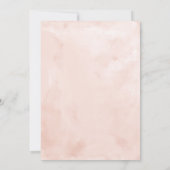 Navy Watercolor Beautiful Blush Floral Quinceanera Invitation (Back)