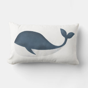Whale Shaped Printed Pillow – Coastal Style Gifts
