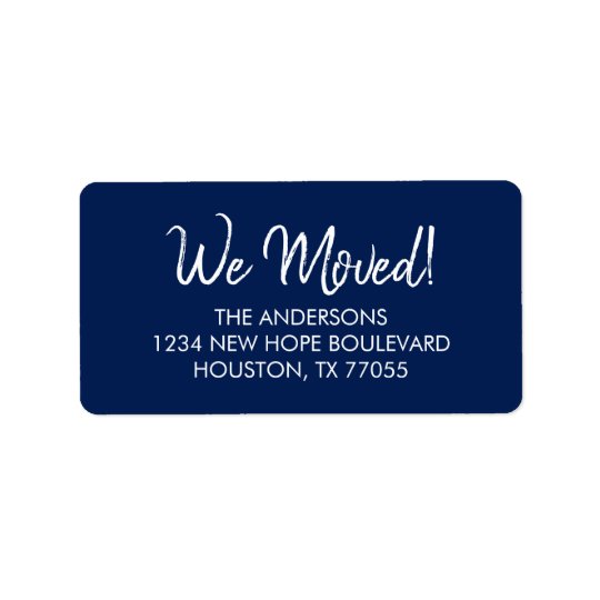 Navy We Moved Return Address Labels
