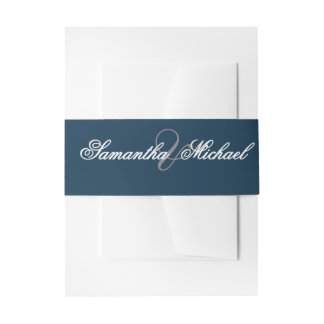 Navy Wedding Belly Band – First Names