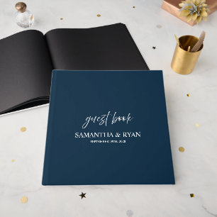 Navy Wedding Guest Book