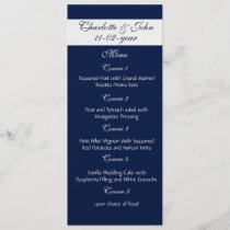 navy wedding menu