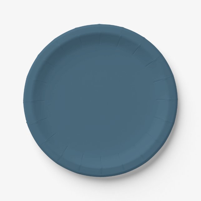 Navy Wedding Paper Plates (Front)