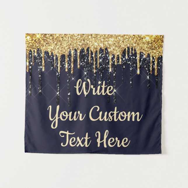 Navy Wedding Photo Booth Backdrop Anniversary Prop (Front (Horizontal))