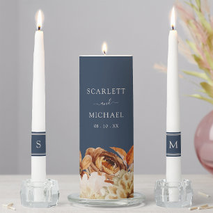 Navy Wedding Unity Candle Set