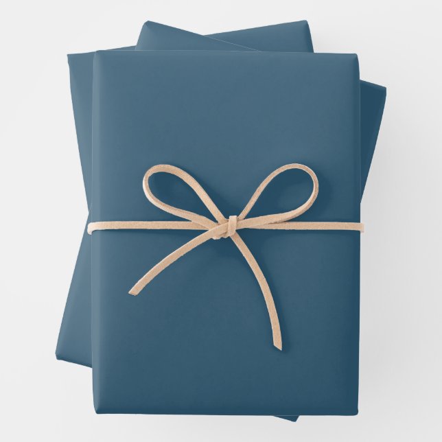Navy Wedding Wrapping Paper Sheets (In situ)
