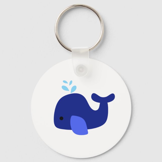 Navy Whale Keychain (Front)