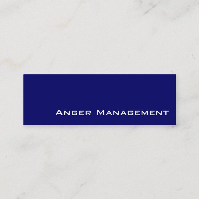 Navy white Anger Management business cards (Front)