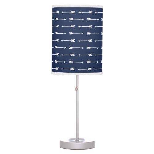 Navy  White Arrows Pattern Lamp