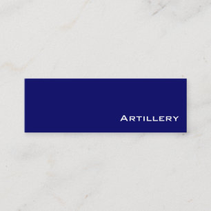 Navy white Artillery business cards