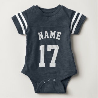 Navy & White Baby | Sports Jersey Design Baby Bodysuit