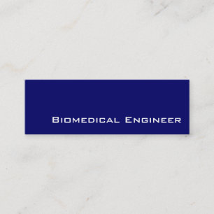Navy white Biomedical Engineer business cards