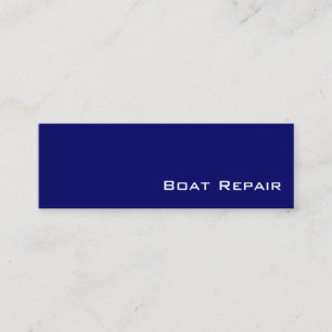 Navy white Boat Repair business cards