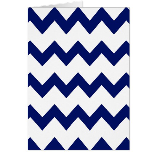 Navy White Chevrons Card (Front)