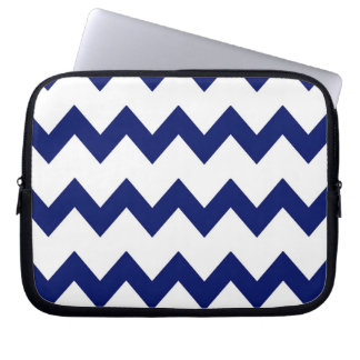 Navy White Chevrons Electronics Bag