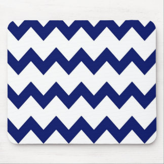 Navy White Chevrons Mousepad