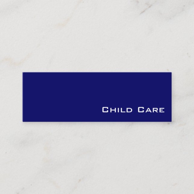 Navy white child care business cards (Front)