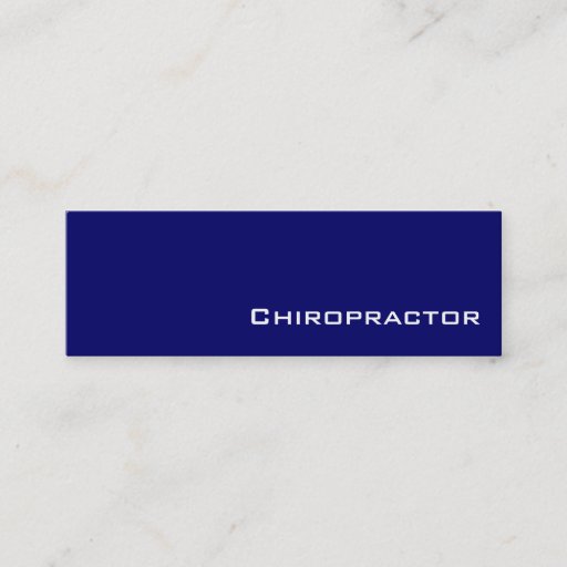 Customizable Navy white Chiropractor business cards