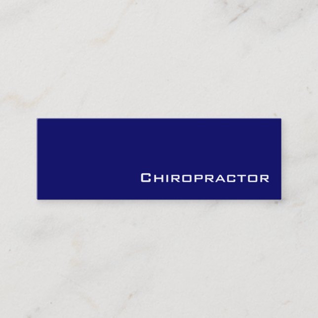 Navy white Chiropractor business cards (Front)